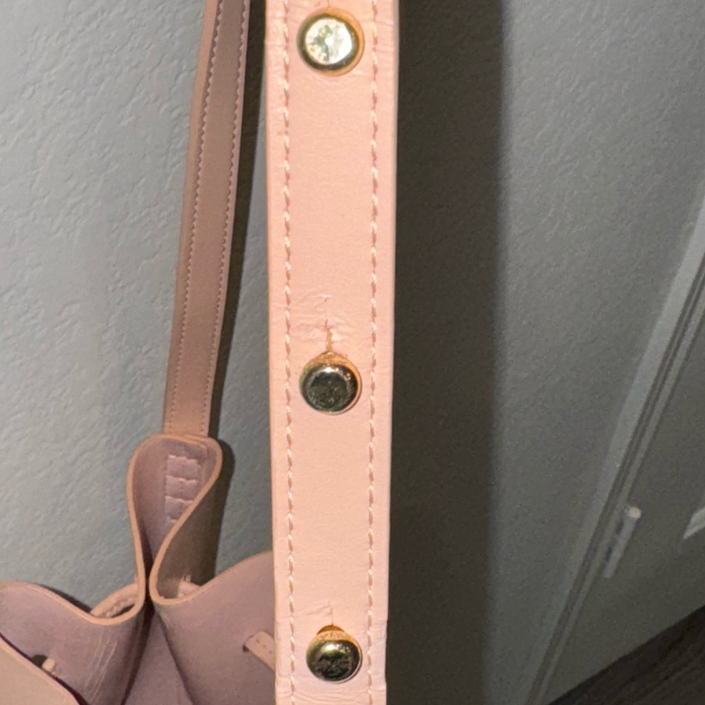 Mansur Gavriel Large Light Pink Leather Bucket Bag - Picture 9 of 16